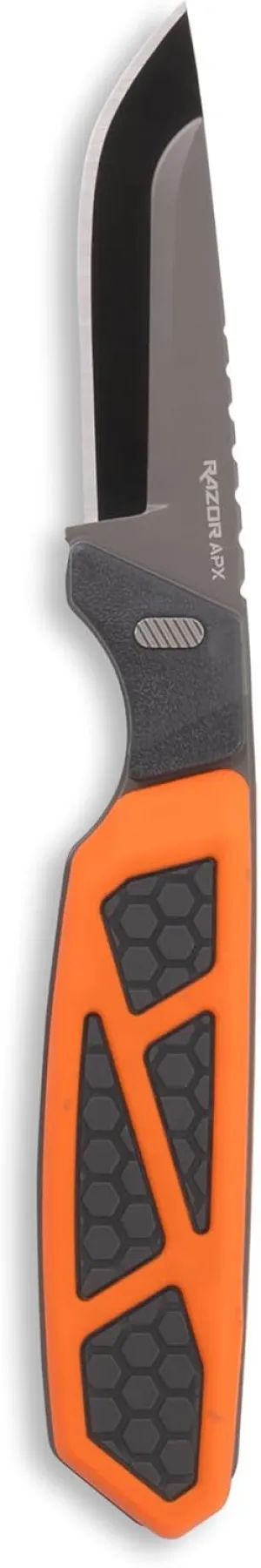 OUTDOOR EDGE Razor APX 2.5" Fixed Hunting Knife with Replaceable Blades & Sheath– All in One Field Dressing Knife Set for Skinning & Caping- Includes 5 Black Drop Point Blades & In-Handle Blade Storage