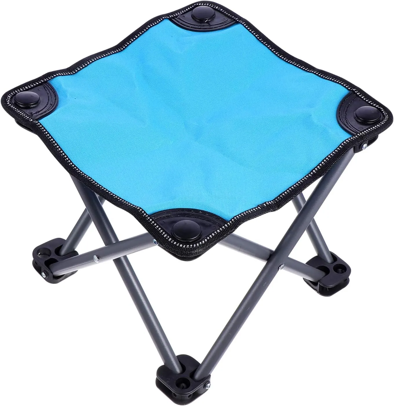 Outdoor Folding Chair Compact Portable Stool Oxford Cloth Non-Slip Metal for Fishing