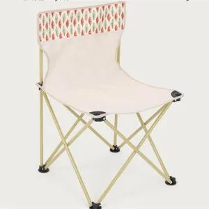 Outdoor Folding Chair Home Camping Portable Folding Storage Chair Stool Camping Equipment (Color : White, Size (White