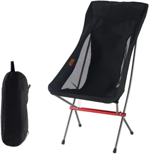 Outdoor Folding Chair,Heightened Moon Chair,Breathable and Comfortable Mesh Recliner,Portable Foldable Camping and Fishing,Leisure Beach Chair Backrest Chair