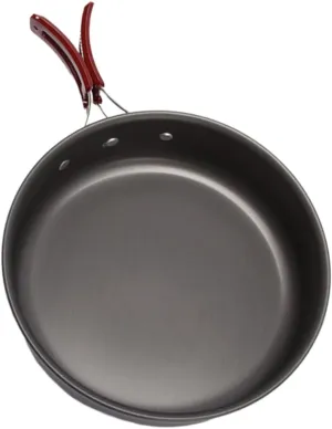 Outdoor Frying Pan Portable Cooking Ware for Camping and Picnics Non Stick Skillet with Handle for Family Cooking Black