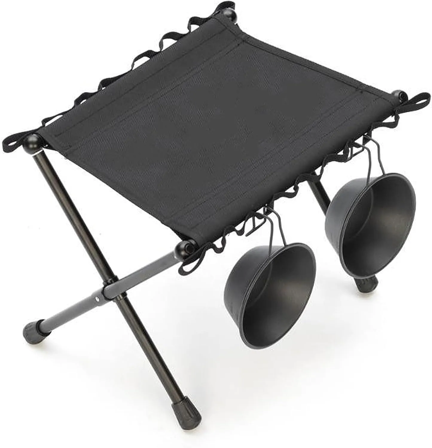 Outdoor Mazar Folding Camping Portable Moon Chair Lightweight Aluminum Alloy Tactical Fishing Stool 11.4 Inch Tall Seat Foldable with Carry Bag for Hiking BBQ