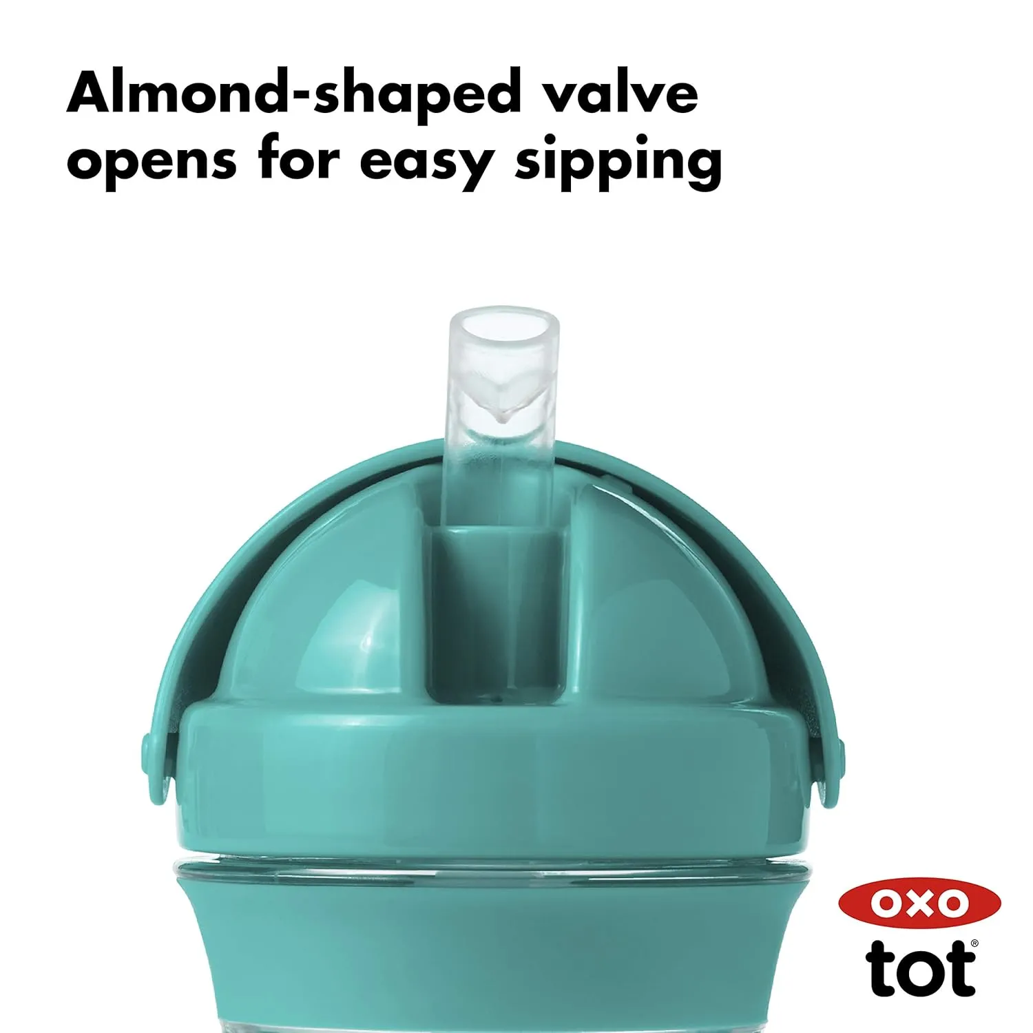 OXO Tot Transitions Straw Cup, 9 oz, Teal, Pack of 2