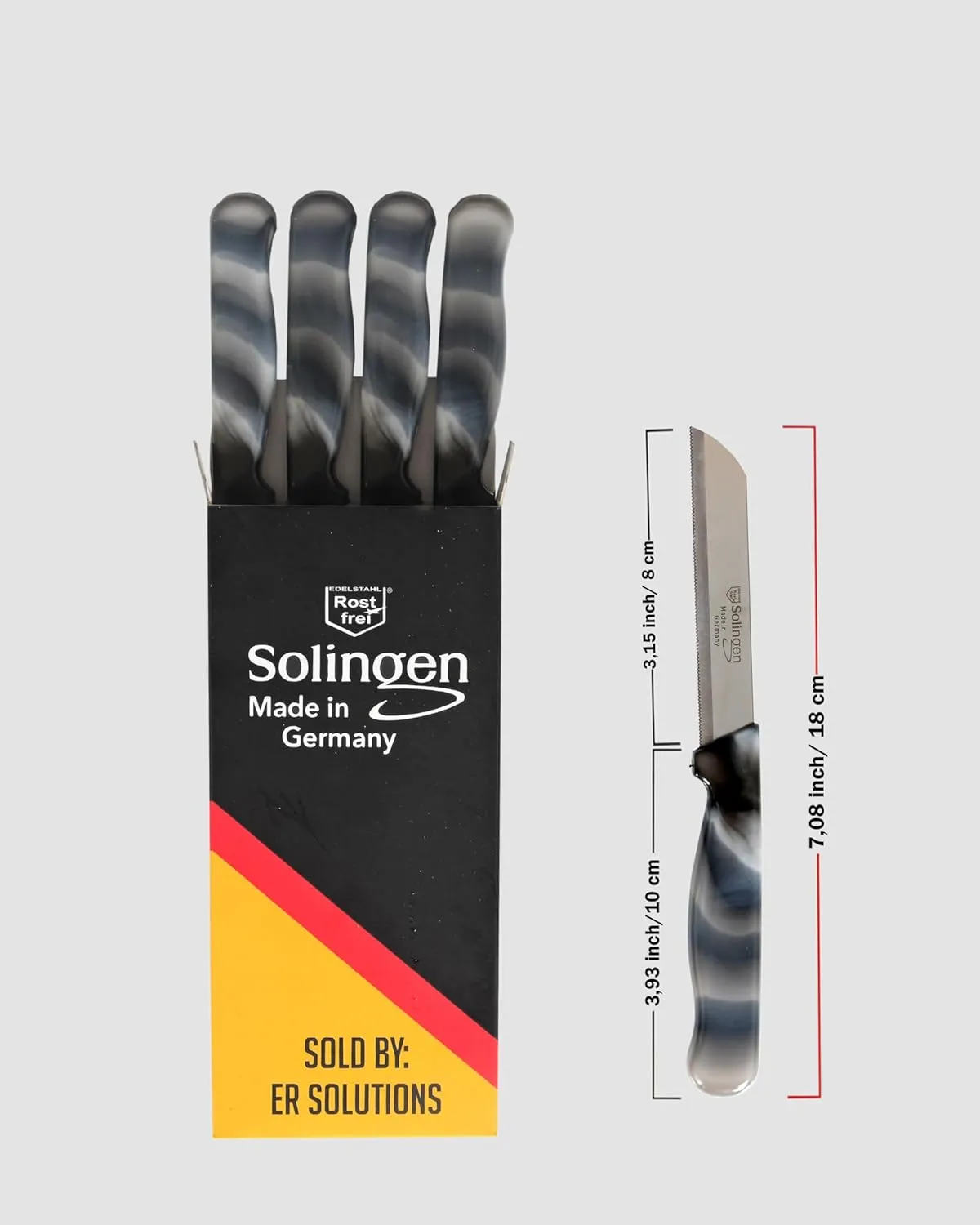 Paring Knife Fruit Knives Vegetable Knives Set Razor-Sharp Lightweight 3-inch Serrated Paring Knife Made in Germany