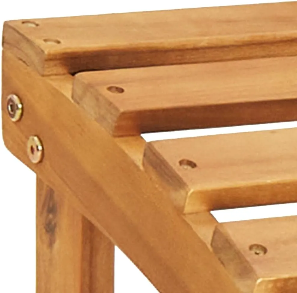 Patio Adirondack Chair with Footrest Solid Wood Acacia Folding Outdoor Lounge Chair Relaxing Garden Chairs for Patio, Deck, or Backyard