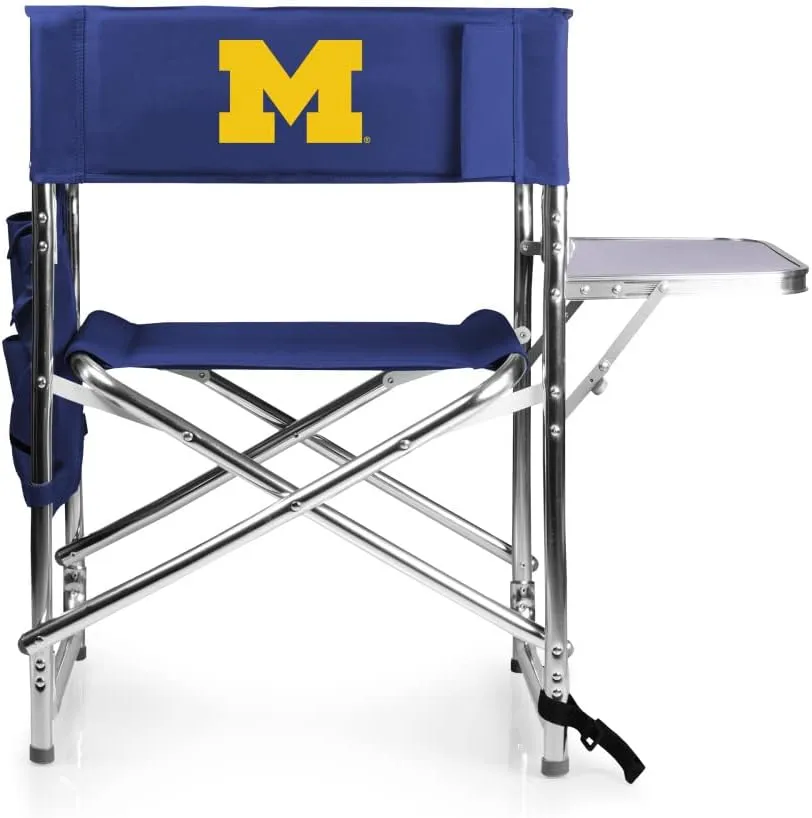 PICNIC TIME NCAA Cal Bears Sports Chair with Side Table - Beach Chair - Camp Chair for Adults