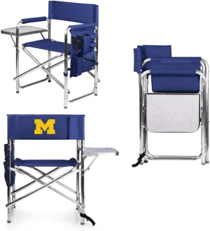PICNIC TIME NCAA Cal Bears Sports Chair with Side Table - Beach Chair - Camp Chair for Adults