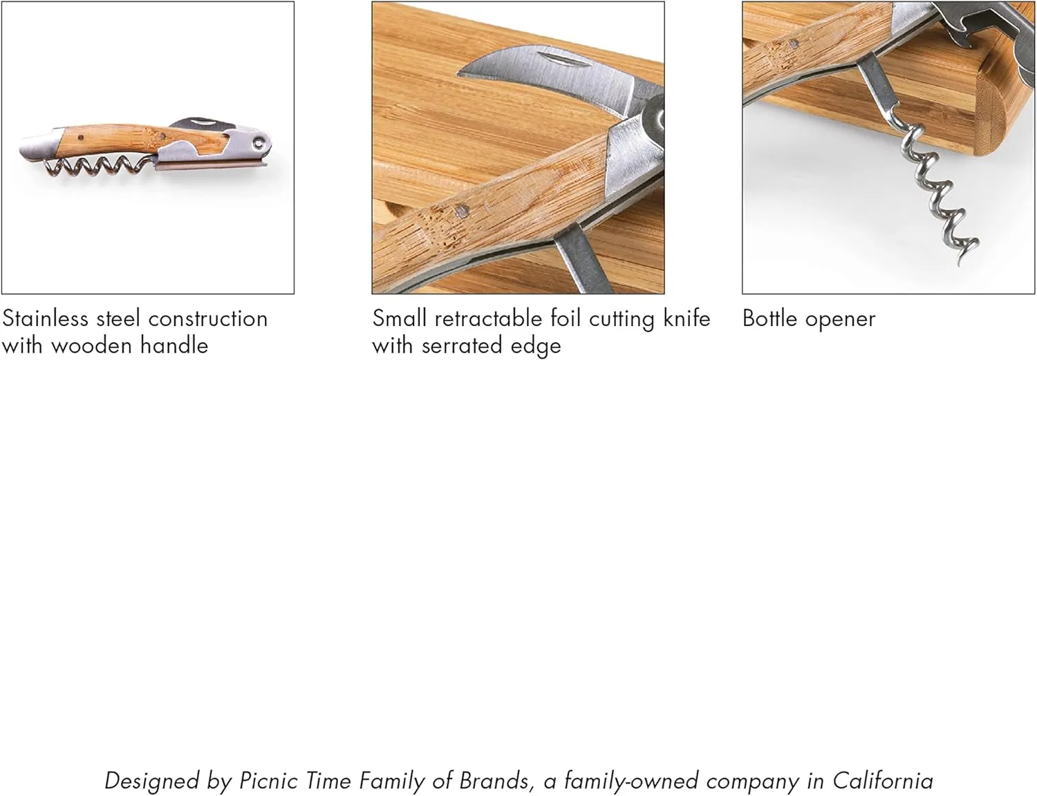 PICNIC TIME NCAA Florida Gators Elan Deluxe Waiter's Corkscrew in Gift Box