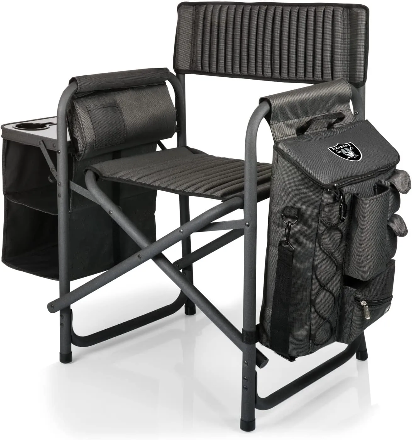 PICNIC TIME NFL Unisex-Adult NFL Fusion Camping Chair with Side Table and Soft Cooler, Beach Chair for Adults, Lawn Chair