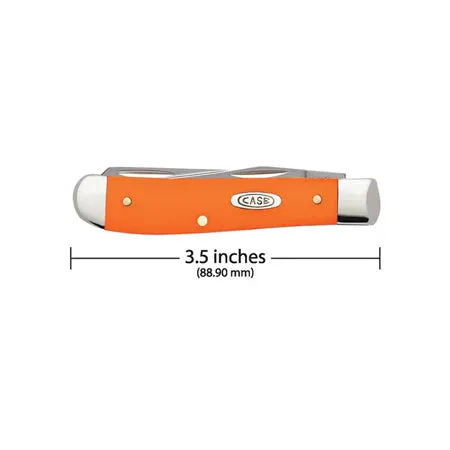 Pocket Knife Orange Synthetic Mini Trapper, Length Closed 3 1/2 Inch