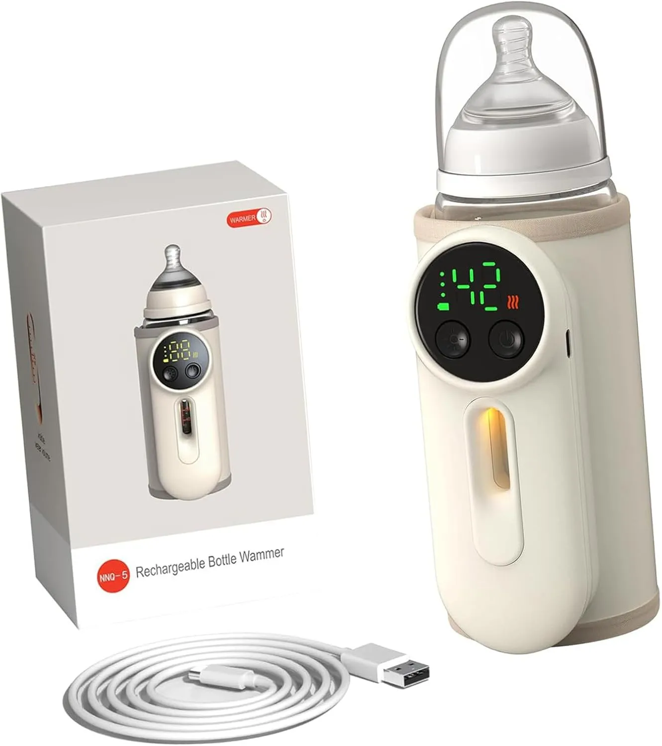 Portable Baby Bottle Warmer Bag Sleeve for Travel Fast Heating and Long Time Warming with Precise