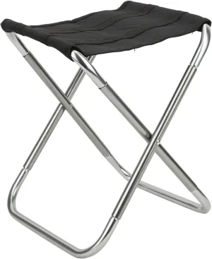 Portable Fishing Stool, Aluminum Alloy 600d Oxford Polyester Folding Camping Stool Outdoor Chair for Hiking Gardening
