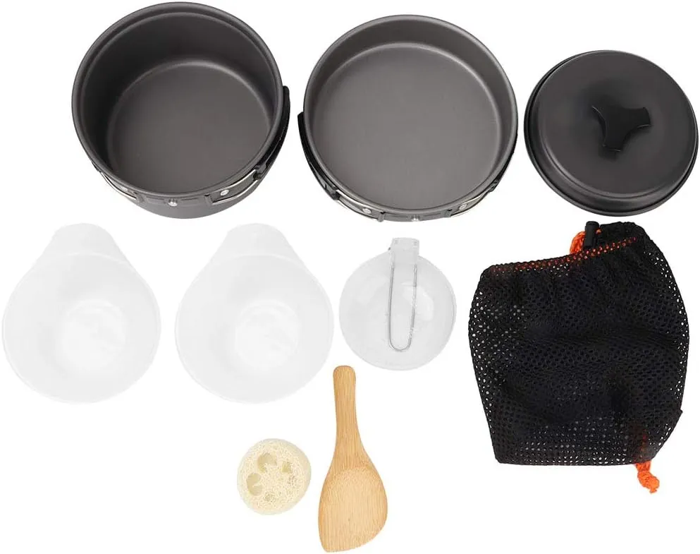 Portable Folding Aluminum Alloy Camping Pot for Outdoor Activities
