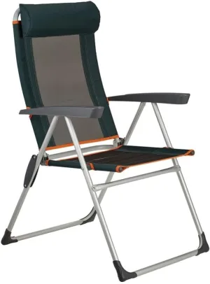 Portable Folding Chair Outdoor Deck Chair Portable Armchair Fishing Camping Seat Stool with Adjustable Backrest and Breathable Mesh Backrest Adjustable Folding Chair(A)
