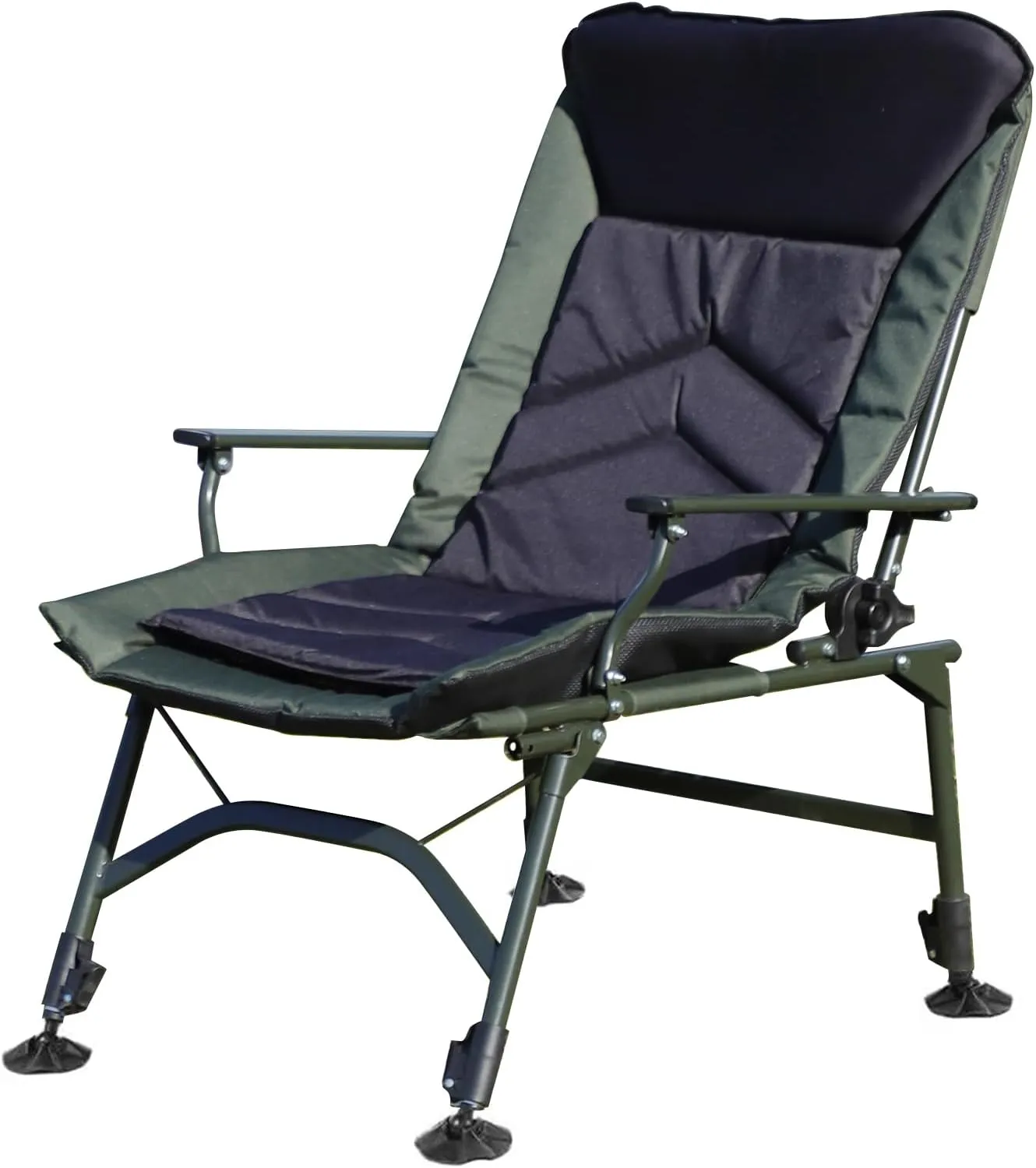 Portable Folding Recliner, Camping Lounge Chair with Adjustable backrest, Suitable for Indoor and Outdoor Camping, Fishing