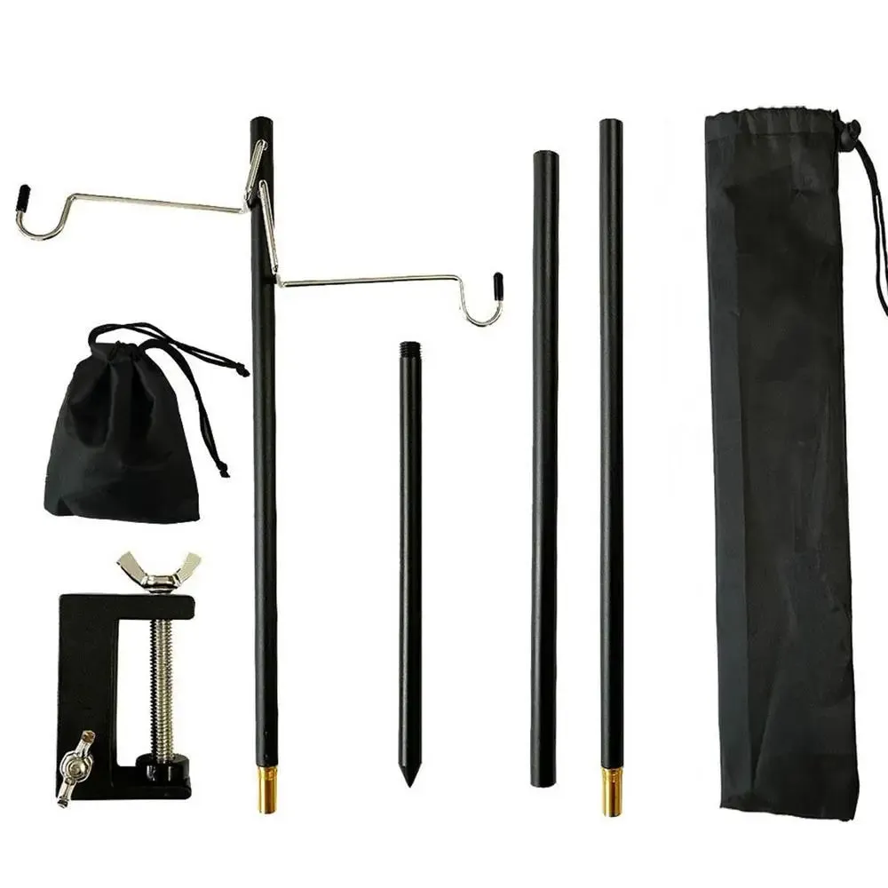 Portable Telescoping Camping Lantern Stand with Aluminum Alloy Pole