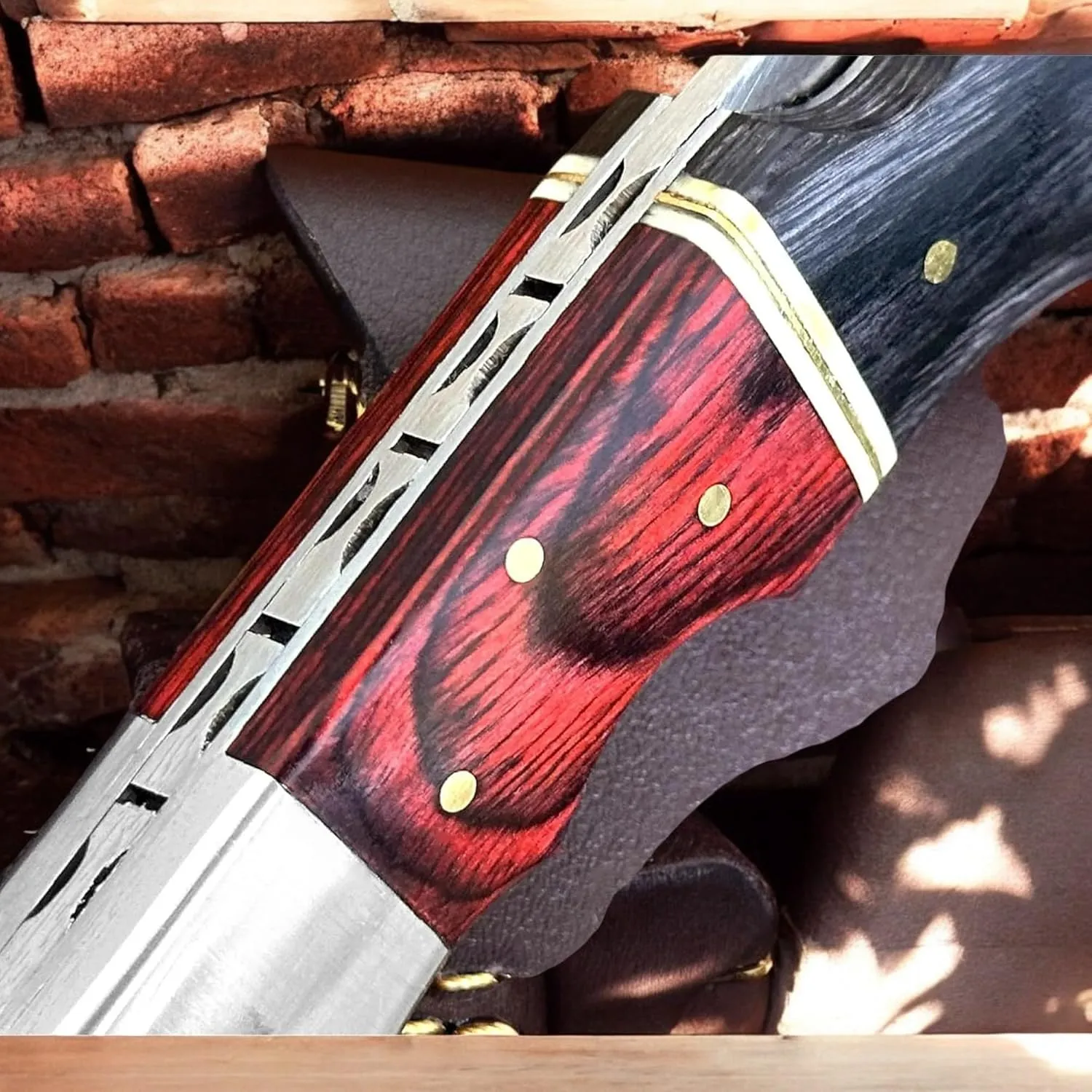 Poshland Steelware Custom Damascus Steel Folding Pocket Knife – Handmade, Compact for Outdoor, Camping, Hiking and Hunting– Back Lock, Durable Damascus Blade for Everyday Carry