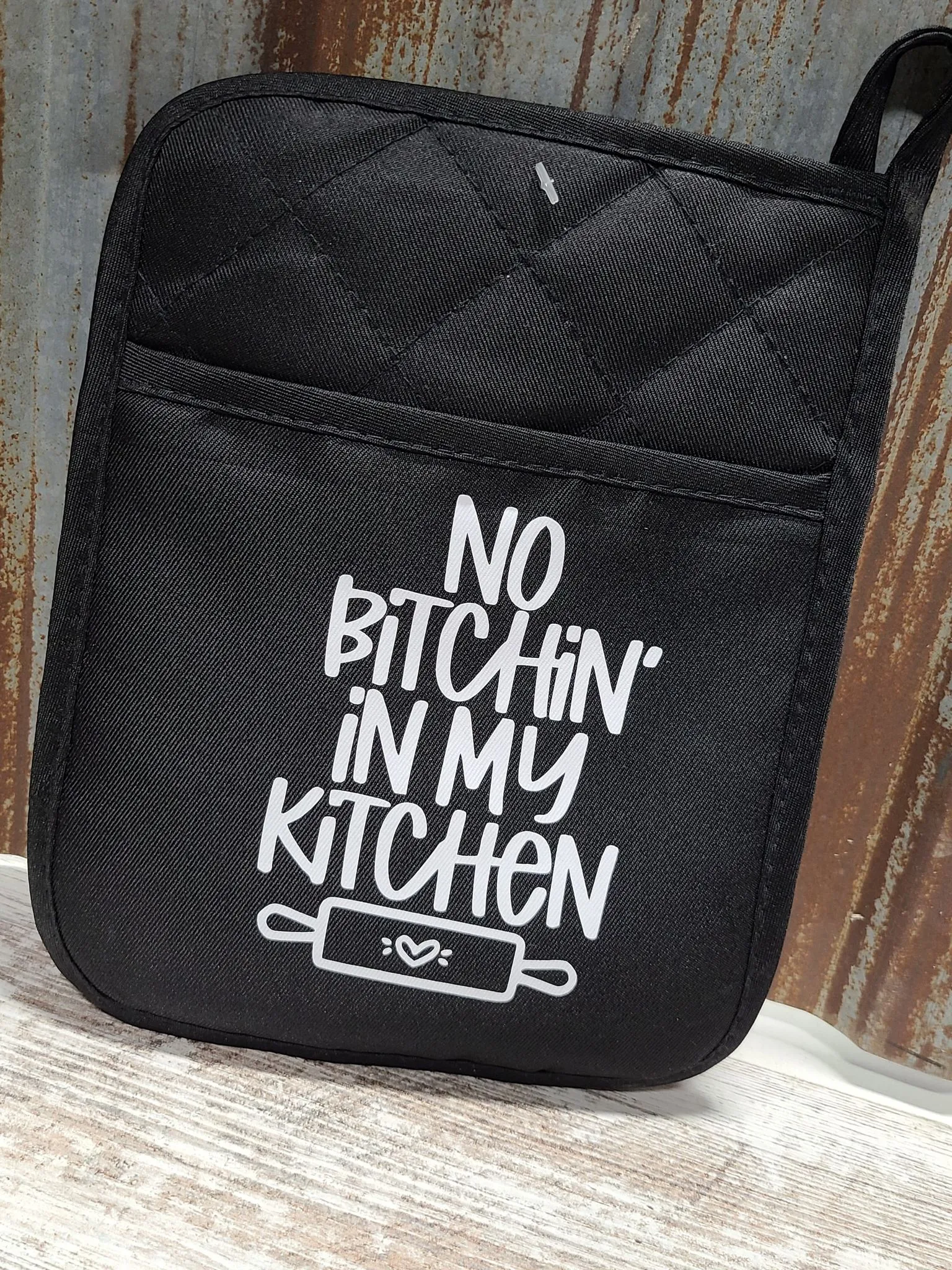 Pot Holder No Bitchin' in my kitchen