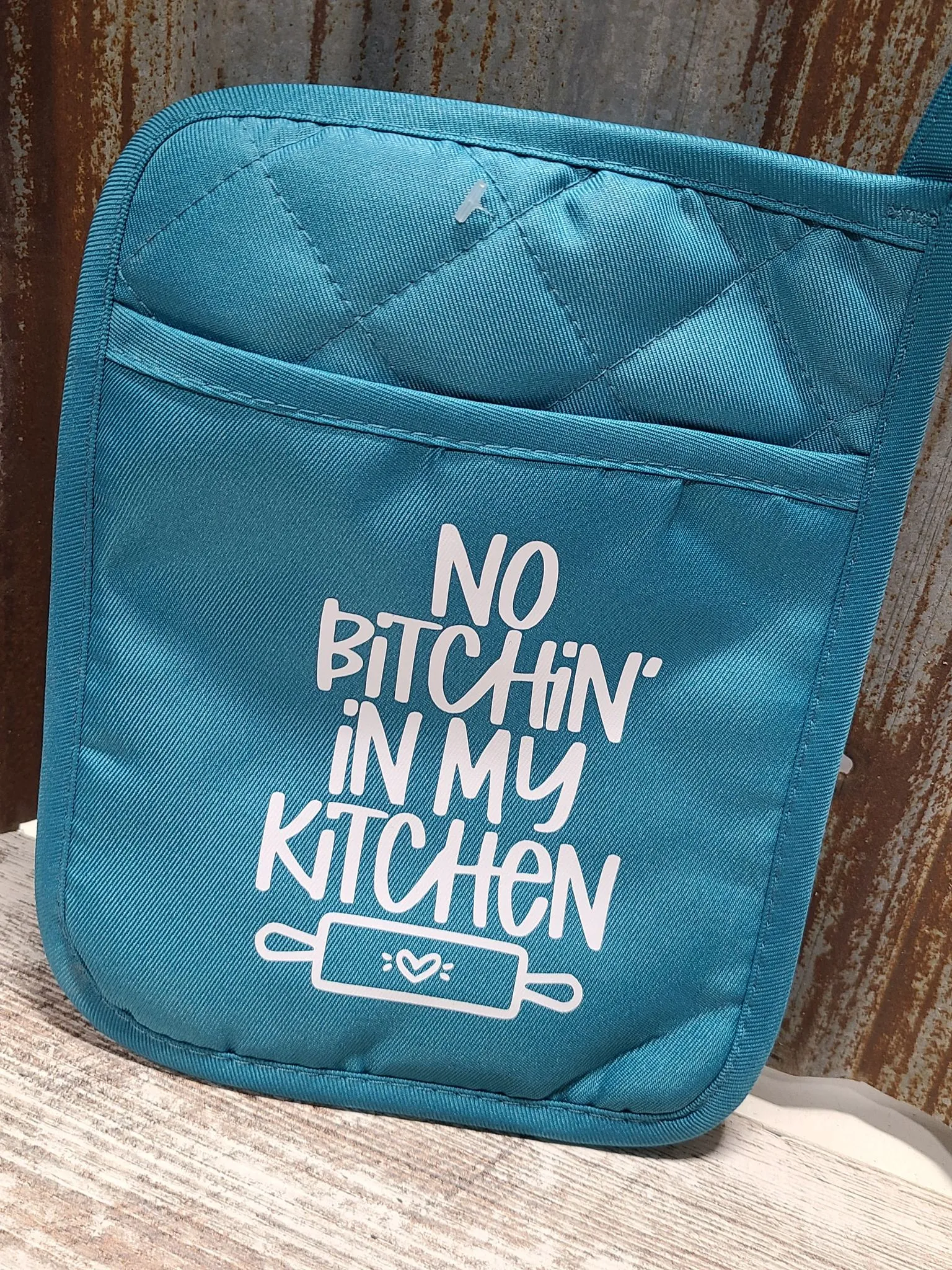 Pot Holder No Bitchin' in my kitchen