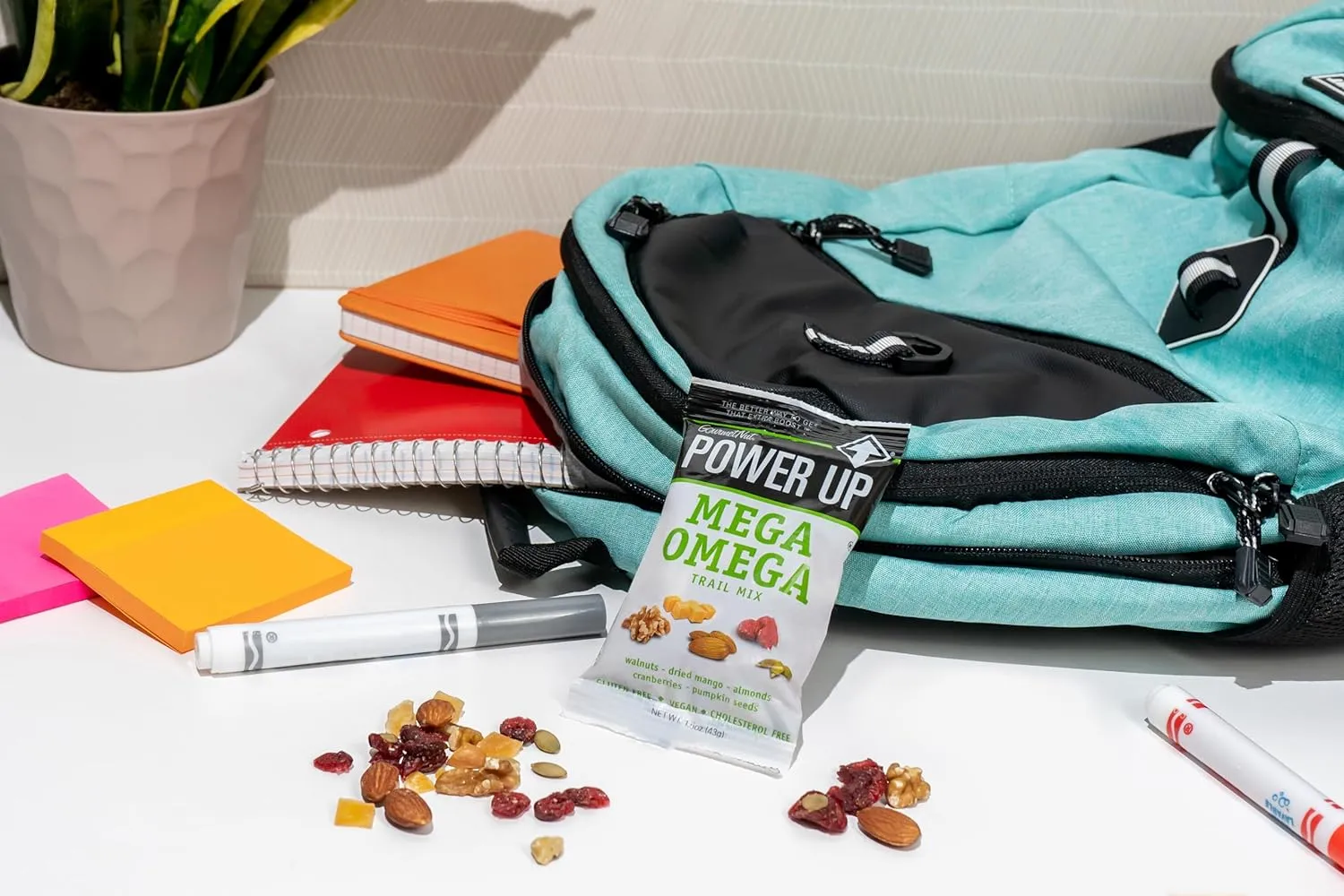 Power Up Premium Trail Mix - Variety Pack 24pk - 1.5oz: Antioxidant, Mega Omega, High Energy - Gluten Free, Vegan, Non-GMO