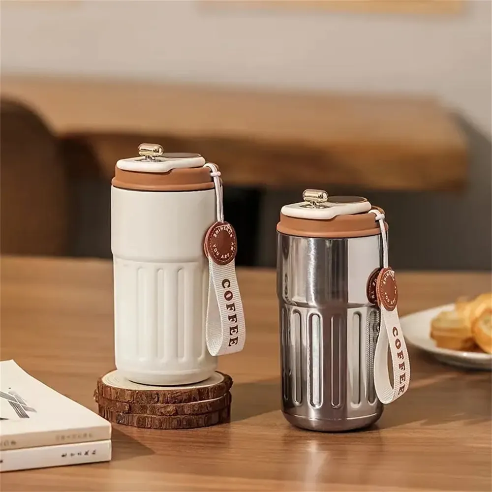 Premium 450ml Thermos Bottle – Smart Temperature Display, 316 Stainless Steel, Vacuum Insulated, Portable Coffee & Thermal Mug for Office and Business Use