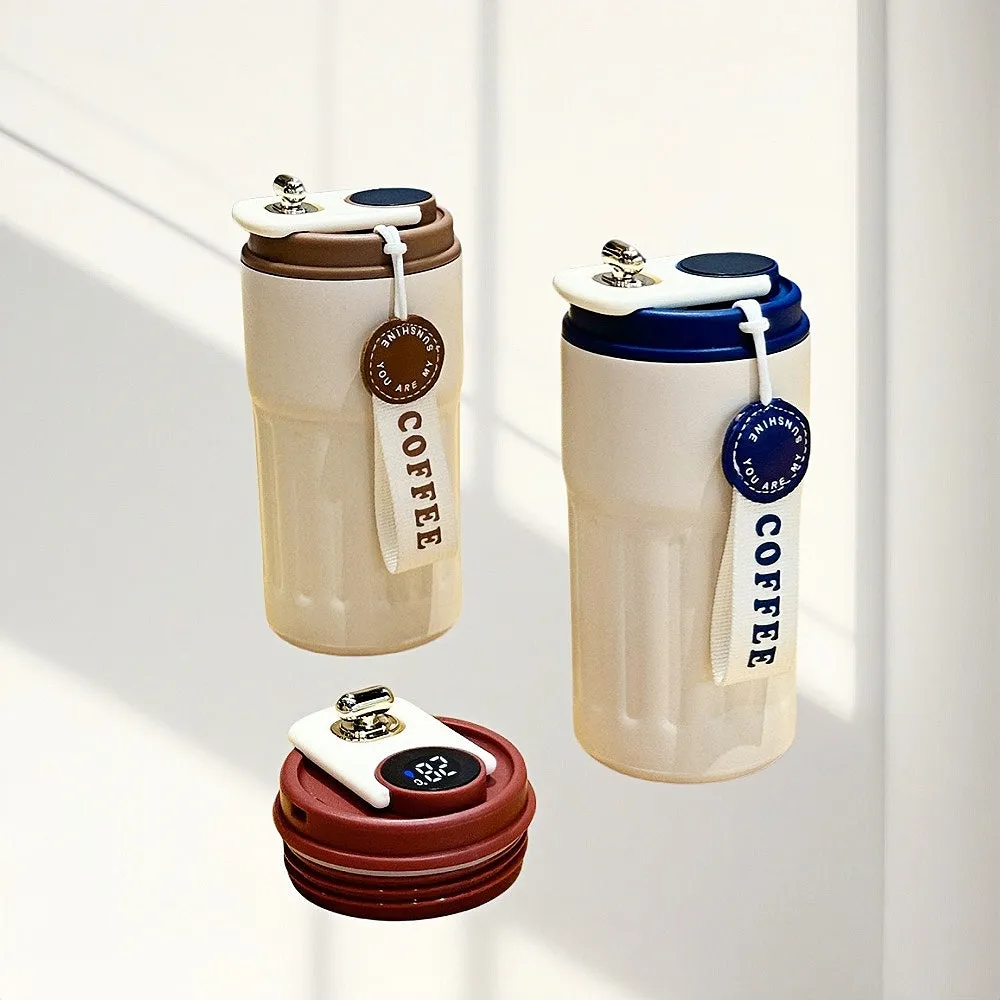 Premium 450ml Thermos Bottle – Smart Temperature Display, 316 Stainless Steel, Vacuum Insulated, Portable Coffee & Thermal Mug for Office and Business Use