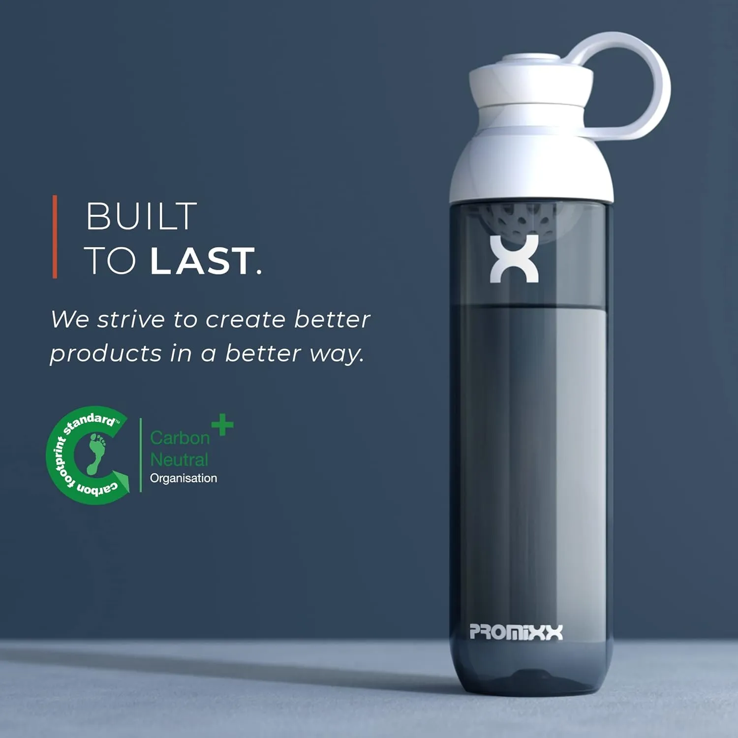 Protein Shaker Bottle - A Premium Shaker Bottle for Protein Shakes Infusions and Hydration - Durable Gym Shaker Bottle, Leakproof Lid, Odorless - 26oz (Graphite Gray)