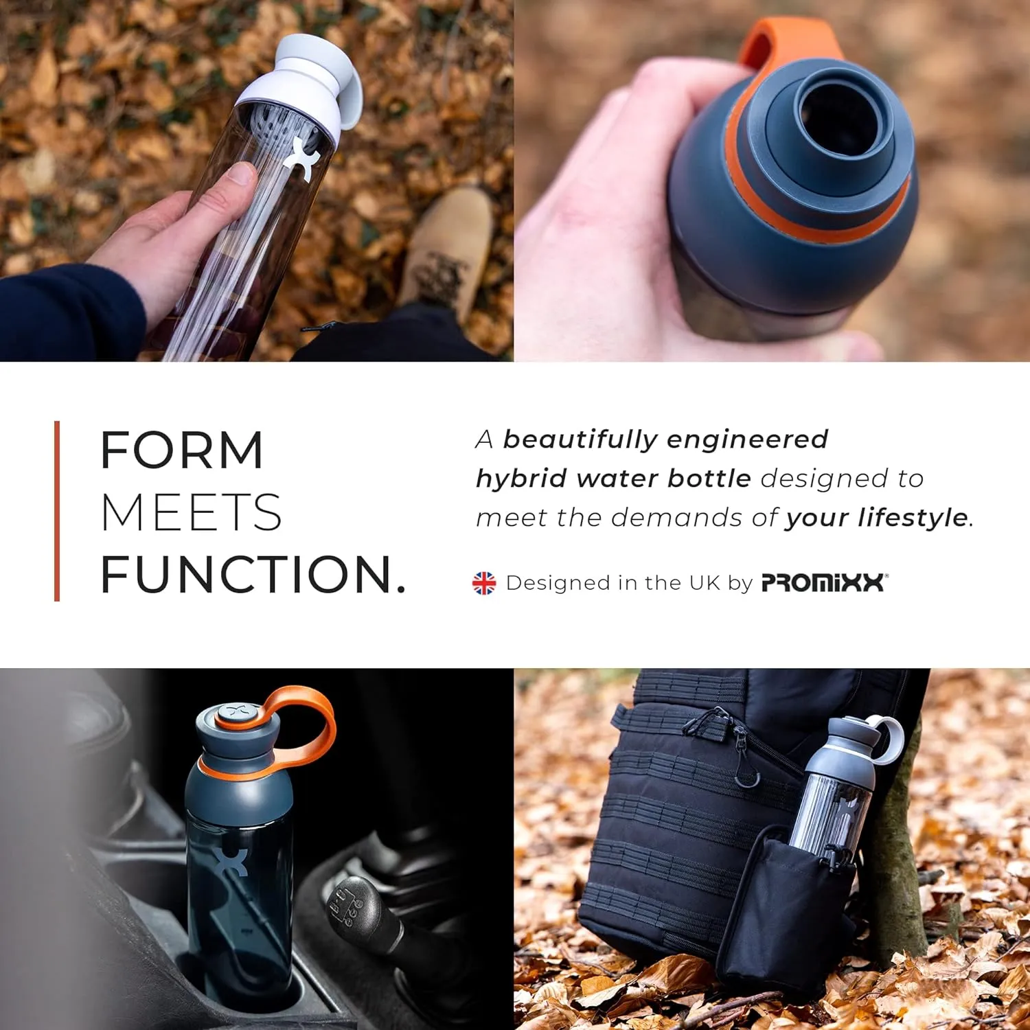 Protein Shaker Bottle - A Premium Shaker Bottle for Protein Shakes Infusions and Hydration - Durable Gym Shaker Bottle, Leakproof Lid, Odorless - 26oz (Graphite Gray)