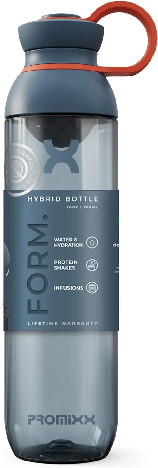 Protein Shaker Bottle - A Premium Shaker Bottle for Protein Shakes Infusions and Hydration - Durable Gym Shaker Bottle, Leakproof Lid, Odorless - 26oz (Graphite Gray)