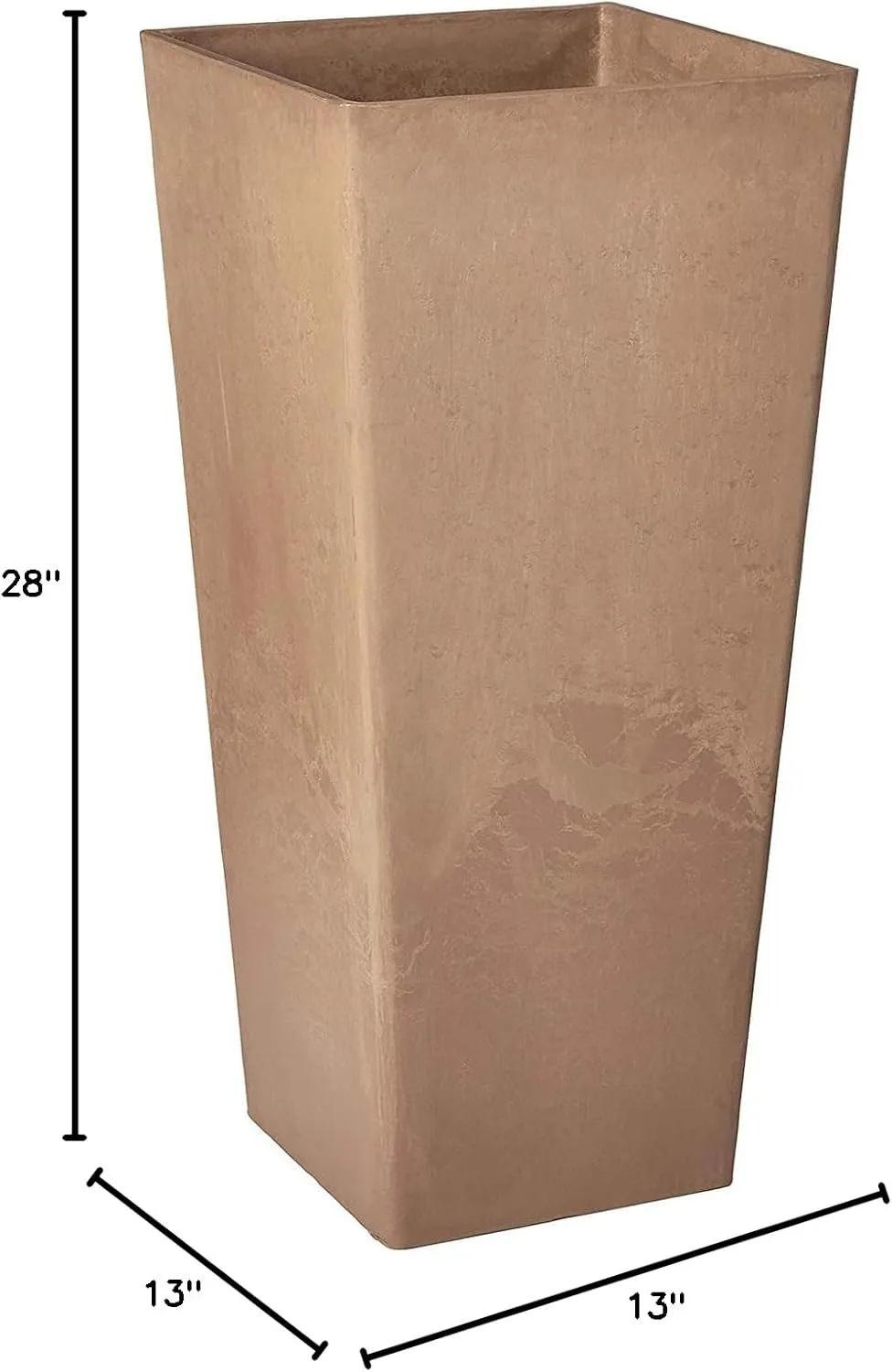 PSW FS32TP Contempo Tall Square Planter, 13 by 13 by 28-Inch