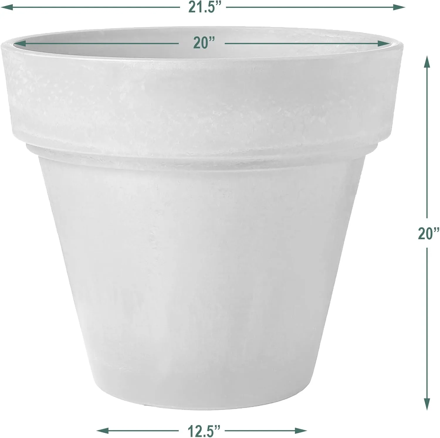 PSW OT55C Arcadia Garden Products Traditional Pot, 21.5 by 20-Inch, Chocolate, 21.5 x 20