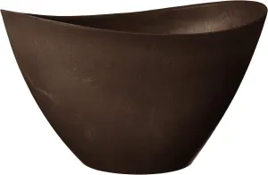 PSW Pot Collection Curved Planter Pot for Indoor and Outdoor Plants and Gardens, 16-inch, Chocolate