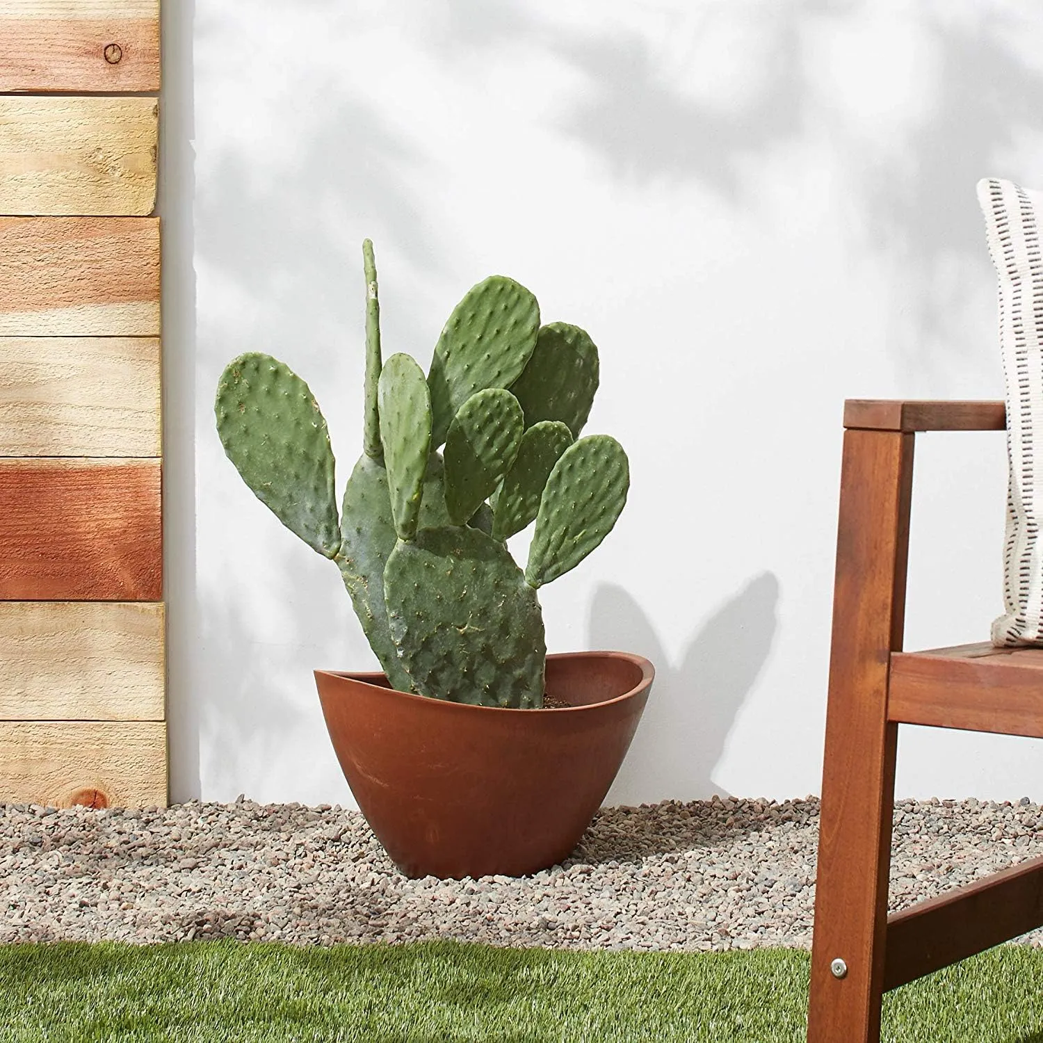 PSW Pot Collection Swoop Pot for Indoor and Outdoor Plants and Gardens, Terra Cotta Color