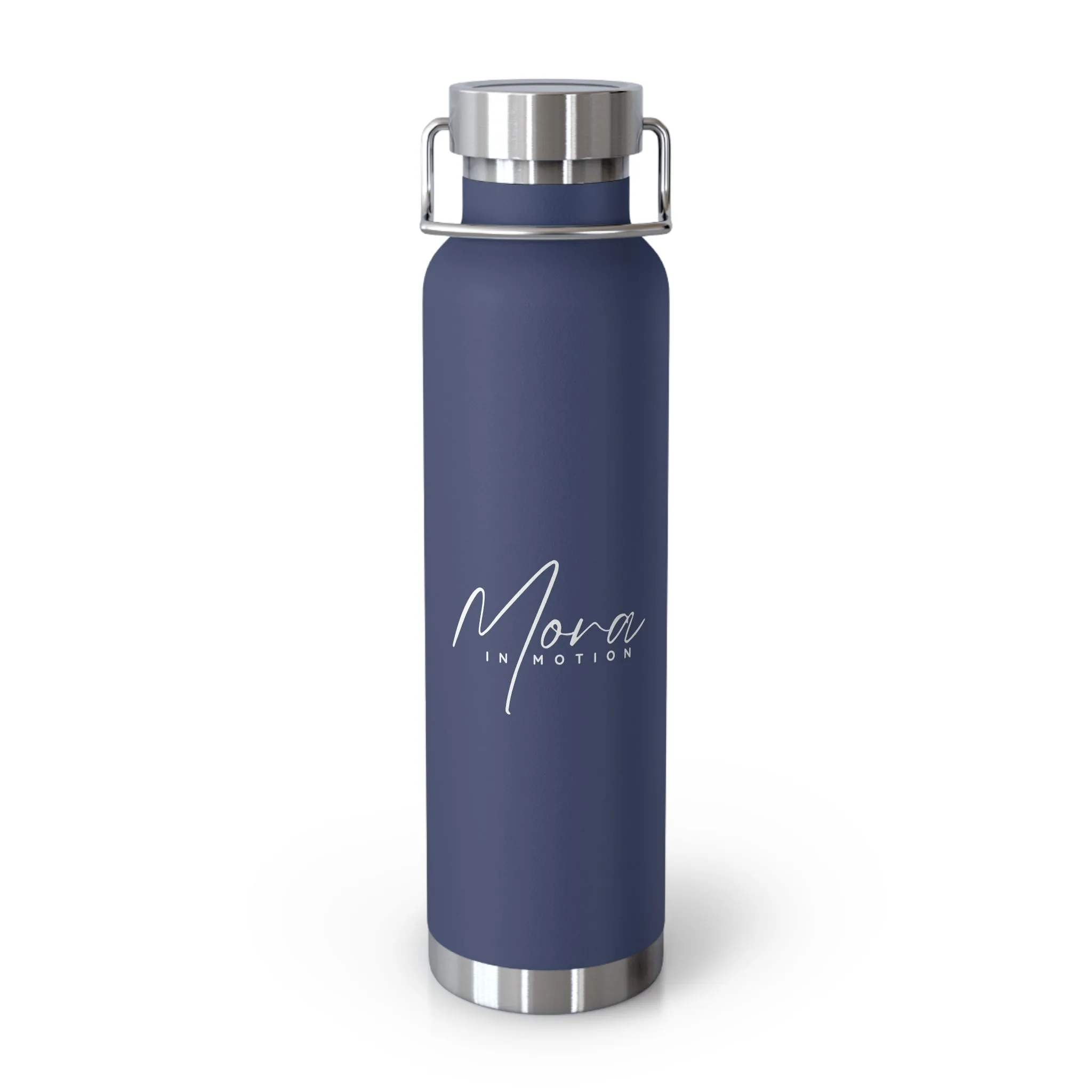 "Mora in Motion" in White Copper Insulated Water Bottle - 22oz