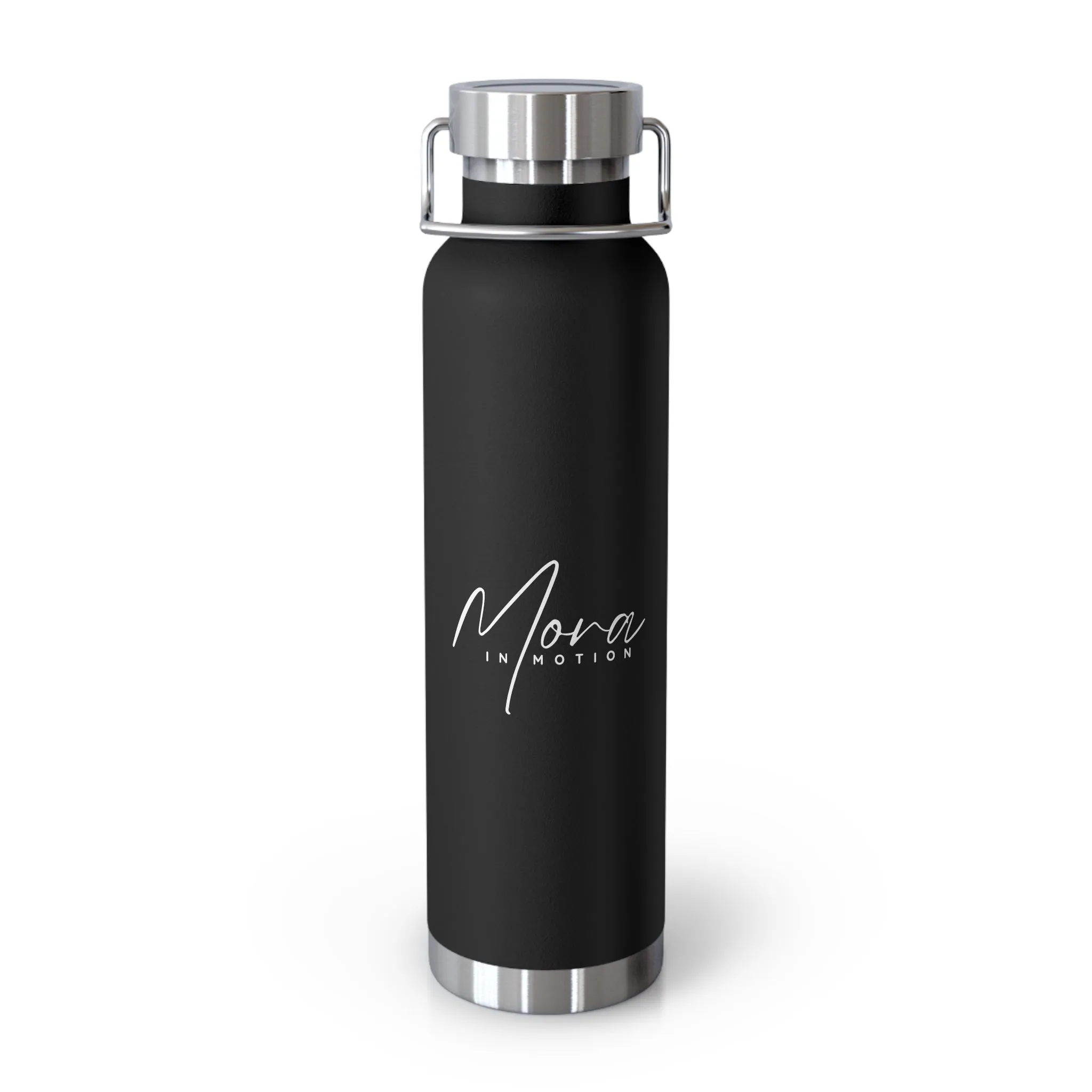 "Mora in Motion" in White Copper Insulated Water Bottle - 22oz