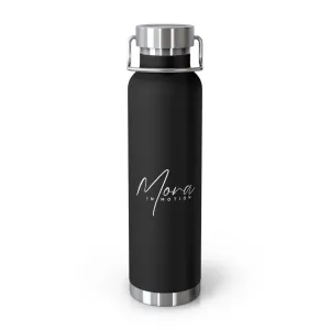 "Mora in Motion" in White Copper Insulated Water Bottle - 22oz