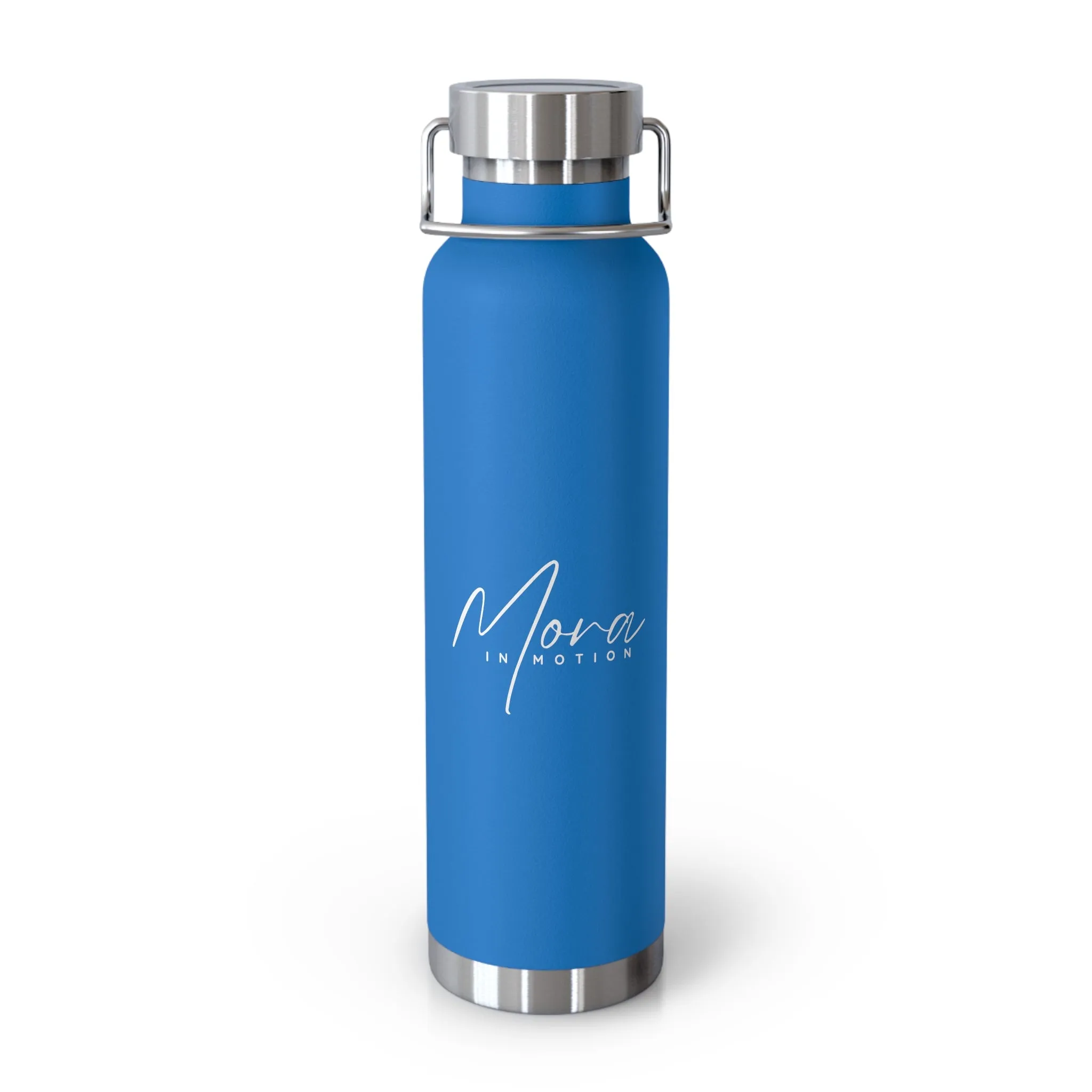 "Mora in Motion" in White Copper Insulated Water Bottle - 22oz