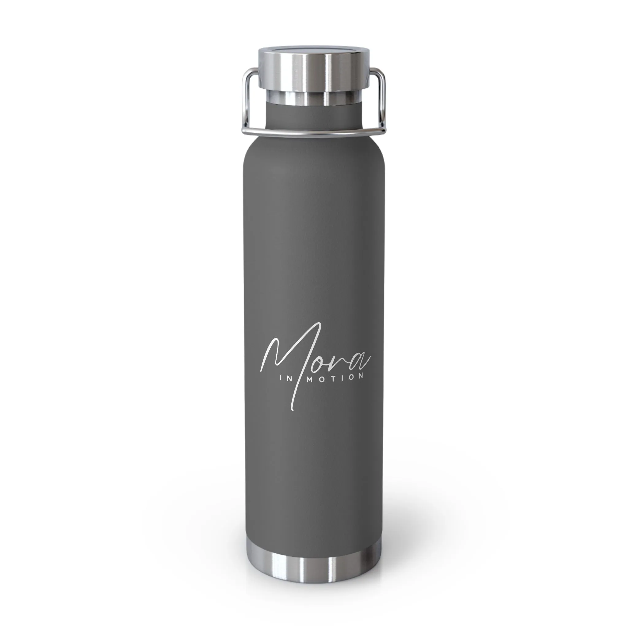 "Mora in Motion" in White Copper Insulated Water Bottle - 22oz