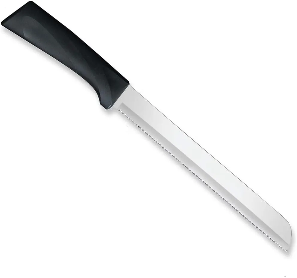 Rada Cutlery Anthem Series 8 inch Bread Knife, Made in USA, Black Handle