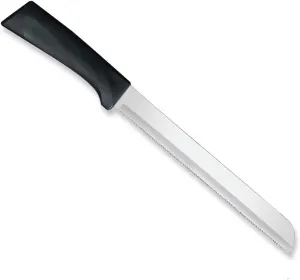 Rada Cutlery Anthem Series 8 inch Bread Knife, Made in USA, Black Handle