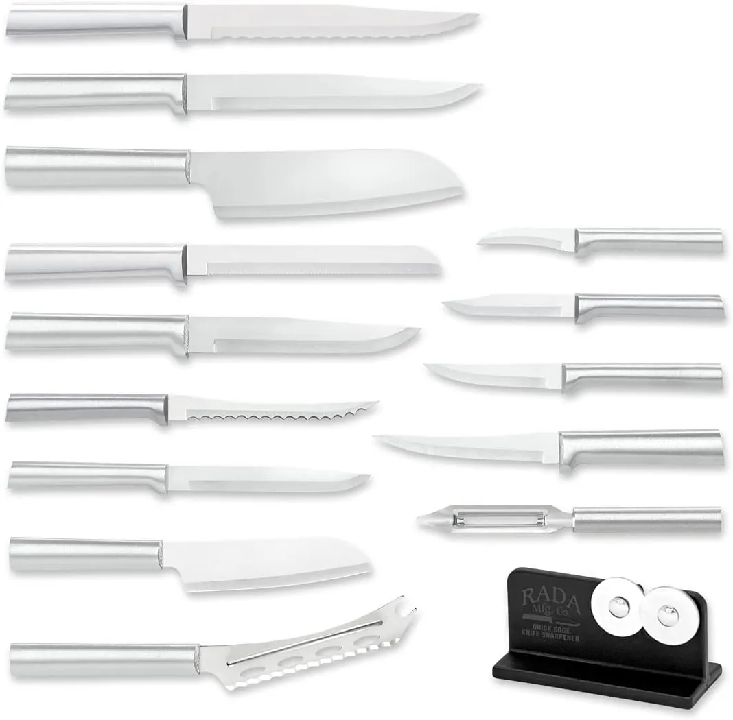 Rada Cutlery Pc Gift Set Ultimate Collection, 15 Piece, Silver