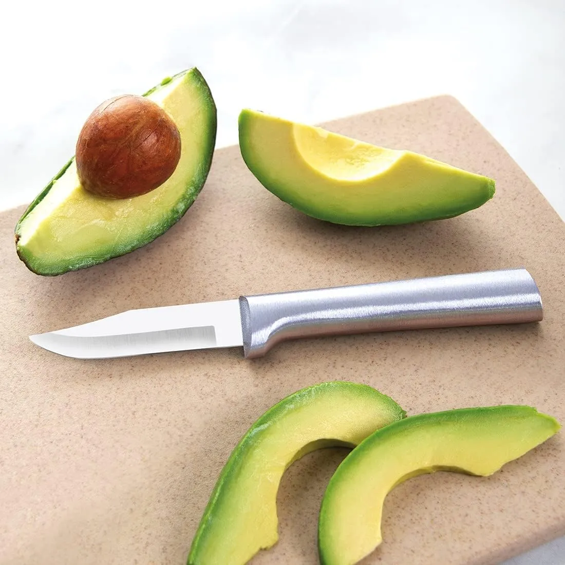 Rada Cutlery Peeling Paring Knife, Silver Handle, Pack of 2
