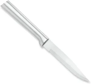 RADA Cutlery Serrated Steak Knife, Silver Handle, Pack of 6