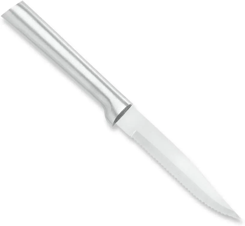 RADA Cutlery Serrated Steak Knife, Silver Handle, Pack of 6
