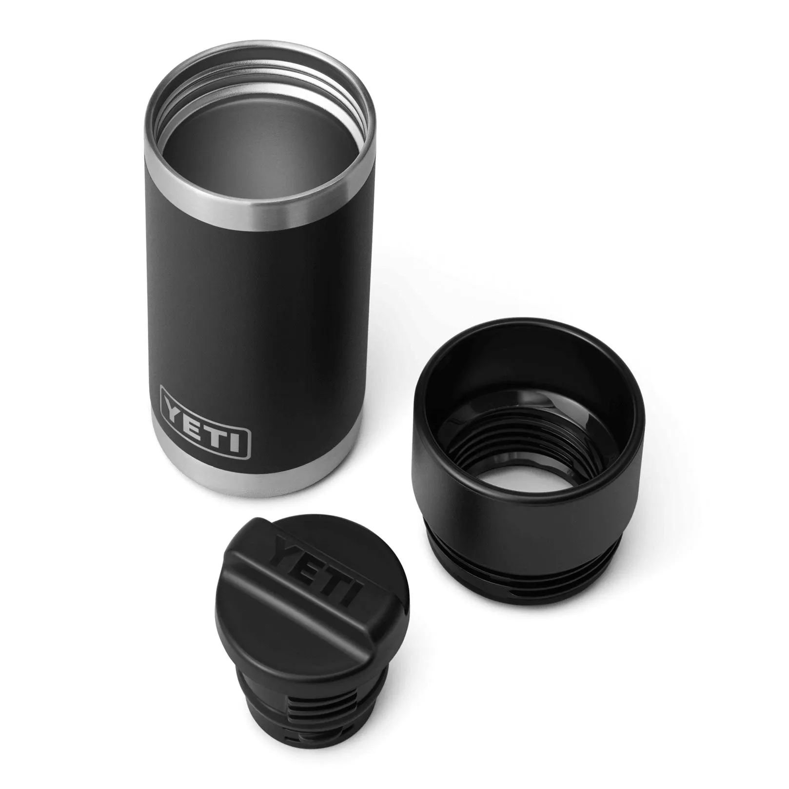 RAMBLER 12 OZ (354 ML) BOTTLE WITH HOTSHOT CAP Black