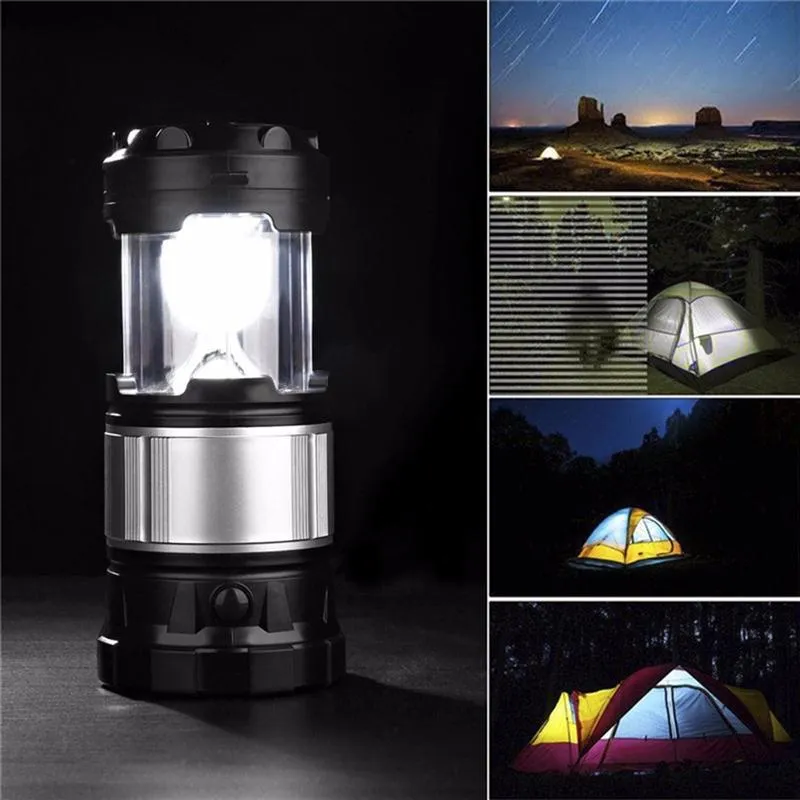 Rechargeable Solar Powered LED Camping Lantern Tac Flashlight