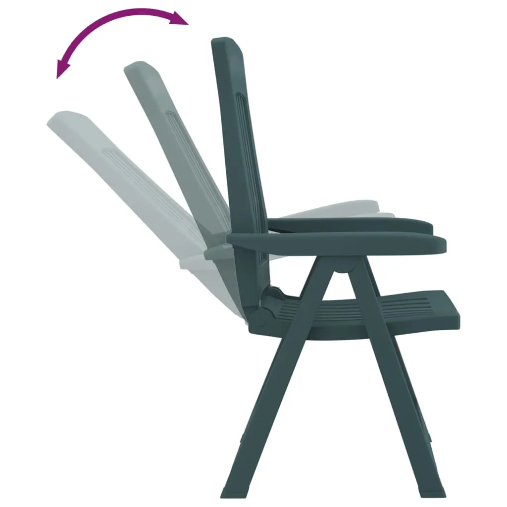 Reclining Chair Outdoor Folding Armchair Garden Furniture 2 Pcs PP