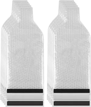 Reusable Wine Bag - 10Packs Wine Bottle Travel Protector for Travel Glass Bottle Bags,Double Layer Bubble Cushioning Wrap Suit for Airplane Car Cruise Protection Luggage Leak-proof