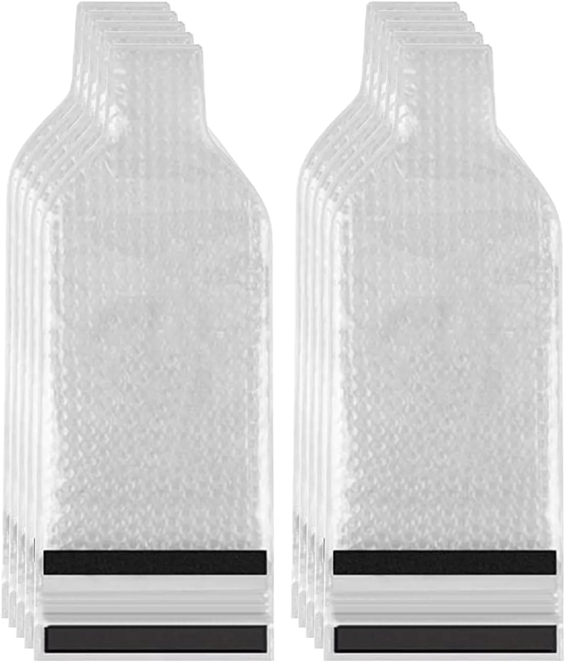 Reusable Wine Bag - 10Packs Wine Bottle Travel Protector for Travel Glass Bottle Bags,Double Layer Bubble Cushioning Wrap Suit for Airplane Car Cruise Protection Luggage Leak-proof