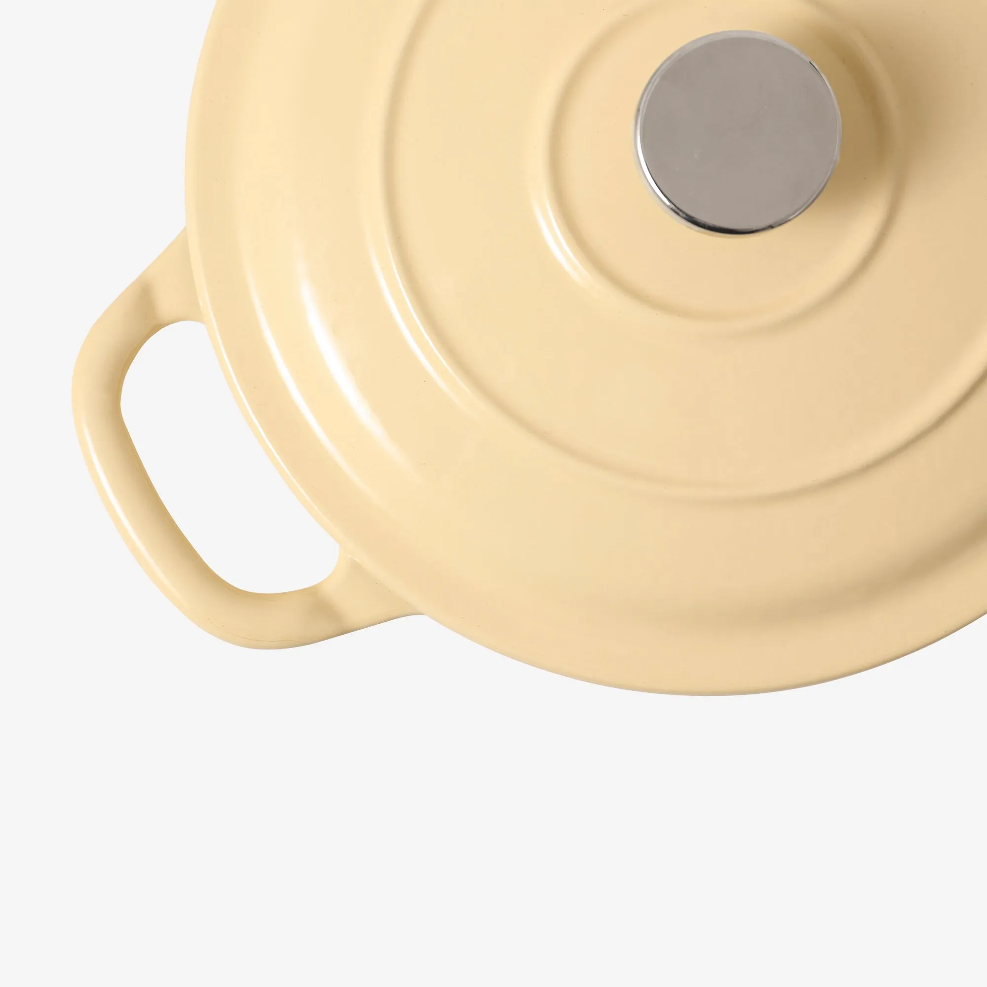 RJ Legend 1.9 Quart Dutch Oven Pot, Enameled, Non-Stick, Beige